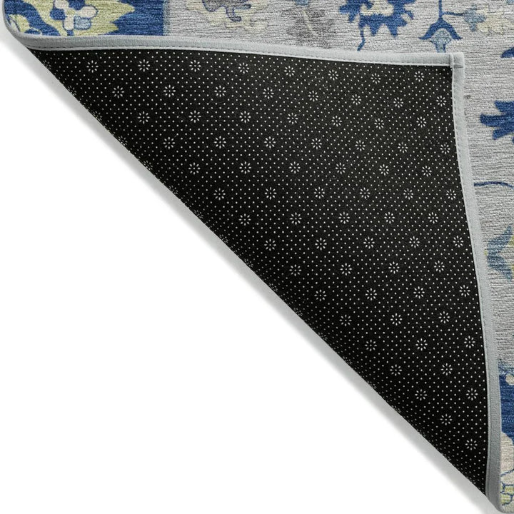 Lidia Blue Washable Indoor-Outdoor Rug-Outdoor Rugs-LOOMLAN Rugs-LOOMLAN