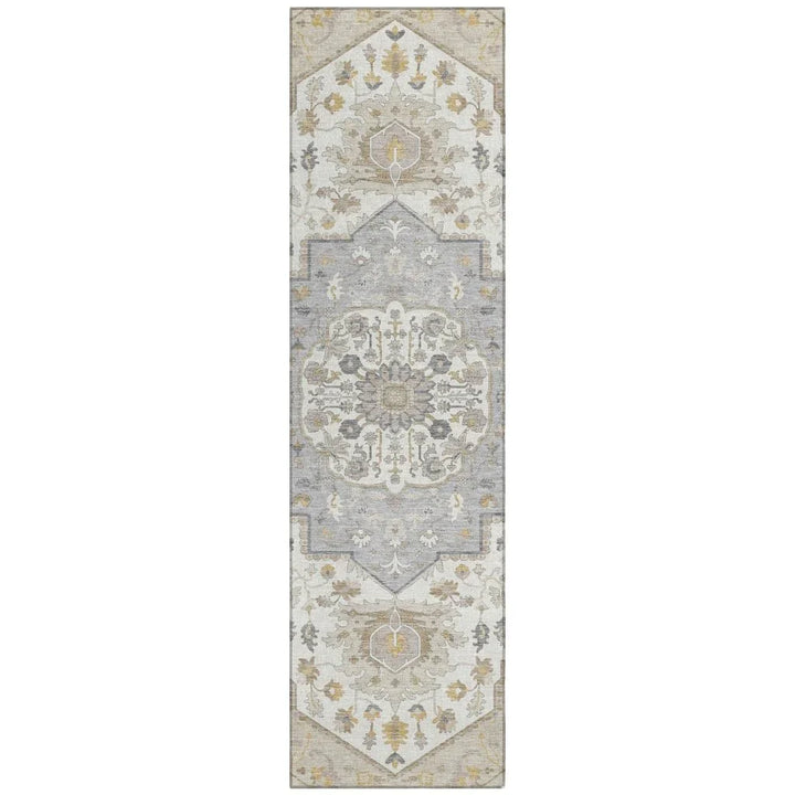 Lidia Brown Washable Indoor-Outdoor Rug-Outdoor Rugs-LOOMLAN Rugs-2'3" x 7'6"-LOOMLAN