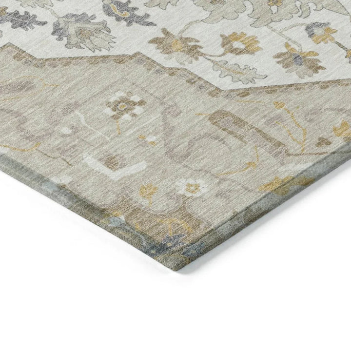 Lidia Brown Washable Indoor-Outdoor Rug-Outdoor Rugs-LOOMLAN Rugs-LOOMLAN