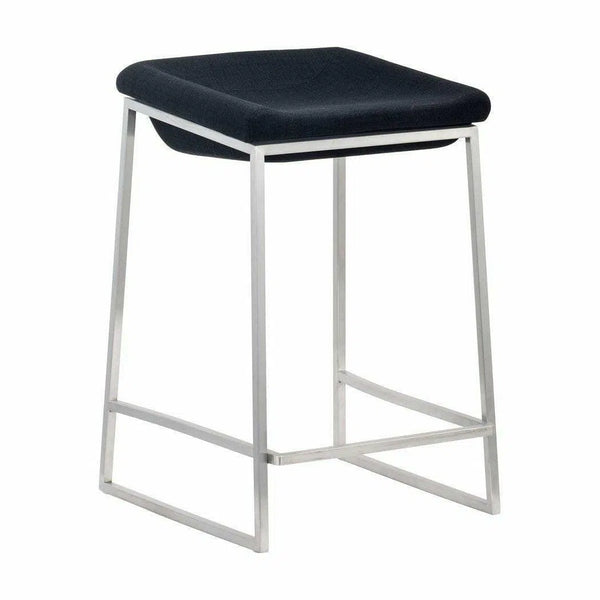 Lids Counter Stool (Set of 2) Dark Gray Counter Stools LOOMLAN By Zuo Modern