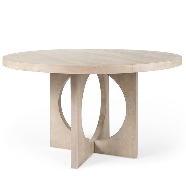 Liesl Wood Round Dining Table-Dining Tables-Mercana-LOOMLAN