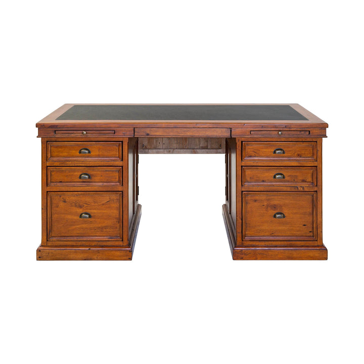 Lifestyle Solid Wooden Double Desk-Home Office Desks-LH Imports-LOOMLAN