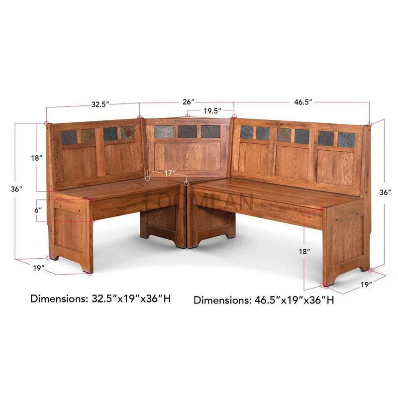 Light Breakfast Nook Set With Storage Bench