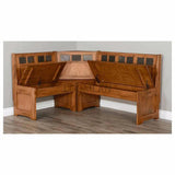 Light Breakfast Nook Set With Storage Bench