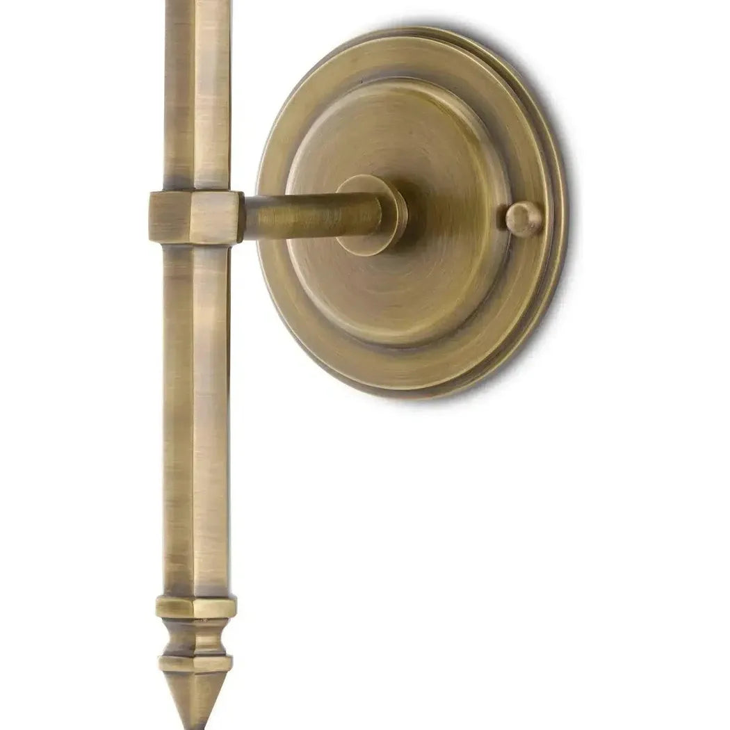 Light Moroccan Antique Brass Wollaton Wall Sconce