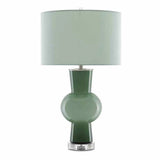 Light and Dark Green Polished Clear Duende Green Table Lamp Table Lamps LOOMLAN By Currey & Co