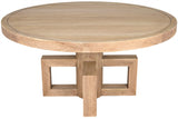 Lima Wood Round Dining Table-Dining Tables-Noir-LOOMLAN