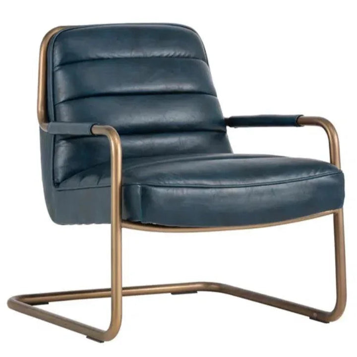 Lincoln Leather Lounge Chair - LOOMLAN - SUNPAN - Accent Chairs