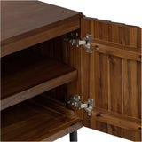 Lincoln Wood and Iron Brown Media Cabinet-TV Stands & Media Centers-Moe's Home-LOOMLAN