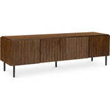 Lincoln Wood and Iron Brown Media Cabinet-TV Stands & Media Centers-Moe's Home-LOOMLAN