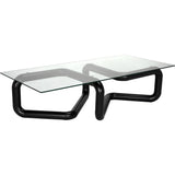 Linden Coffee Table Black Modern Elegance-Coffee Tables-Noir-LOOMLAN