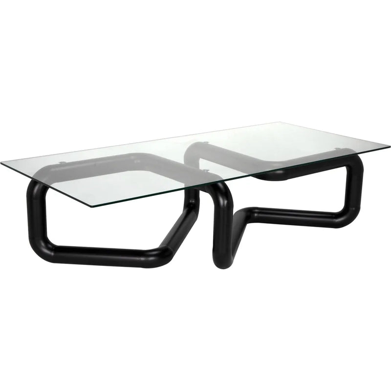 Linden Coffee Table Black Modern Elegance-Coffee Tables-Noir-LOOMLAN