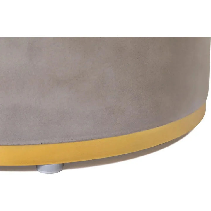 Linea Ring Accent Table Set - Gold Outdoor End Tables - LOOMLAN