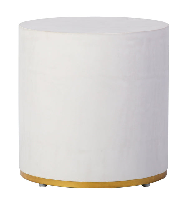 Linea Ring Accent Table Set - White Outdoor End Tables-Outdoor Side Tables-Seasonal Living-LOOMLAN