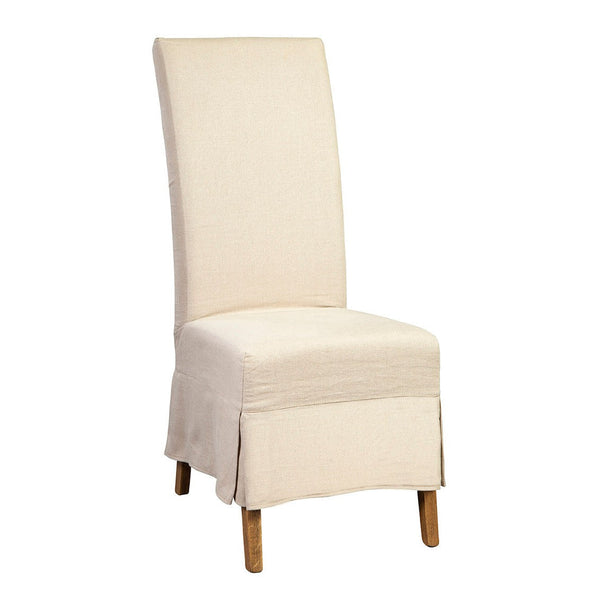 Linen Slip Covered Parsons Chair-Dining Chairs-Furniture Classics-LOOMLAN