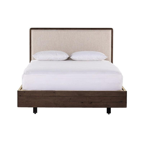Lineo Upholstered Queen Bed - Burnt Oak Beds LOOMLAN By LHImports