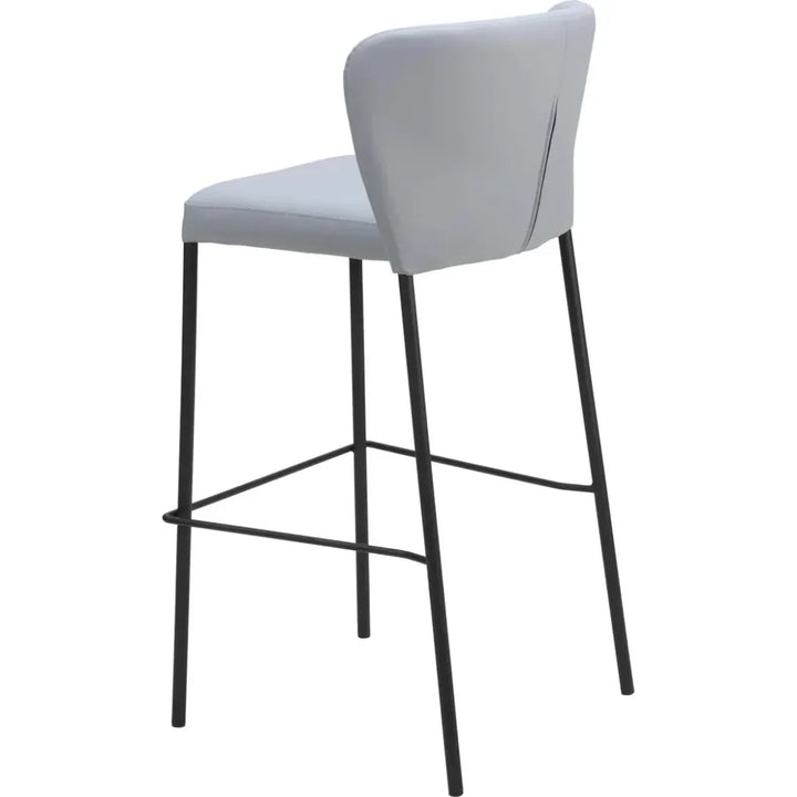 Linz Barstool (Set of 2) Gray - LOOMLAN - Zuo Modern - Bar Stools
