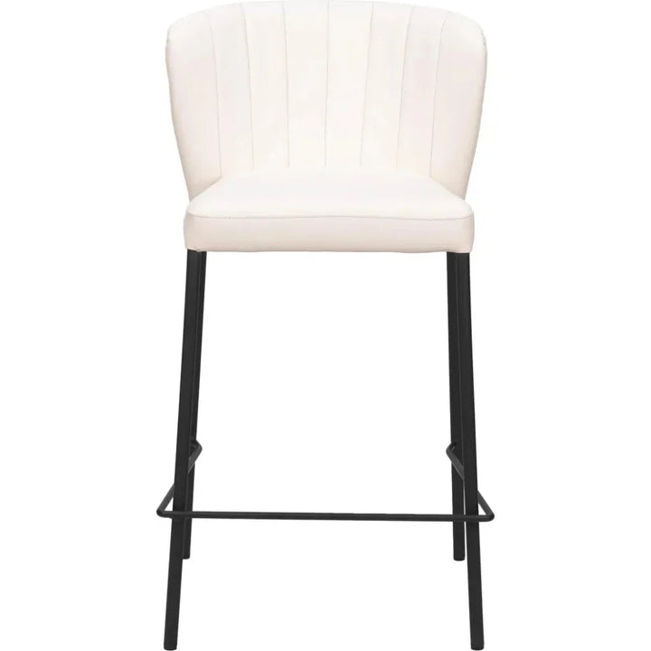 Linz Counter Stool (Set of 2) Cream - LOOMLAN - Zuo Modern - Counter Stools