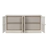 Sarreid-Lionisio Buffet 75" Stucco with Wood Doors-Sideboards-LOOMLAN