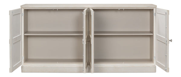 Lionisio Buffet 75" Stucco with Wood Doors-Sideboards-Sarreid-LOOMLAN