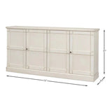 Sarreid-Lionisio Buffet 75" Stucco with Wood Doors-Sideboards-LOOMLAN