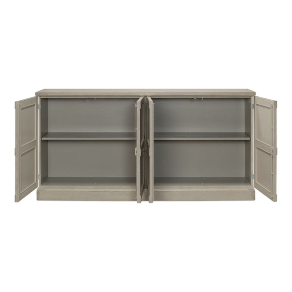 Lionisio Buffet 75" Wash Gray Wood Doors-Sideboards-Sarreid-LOOMLAN