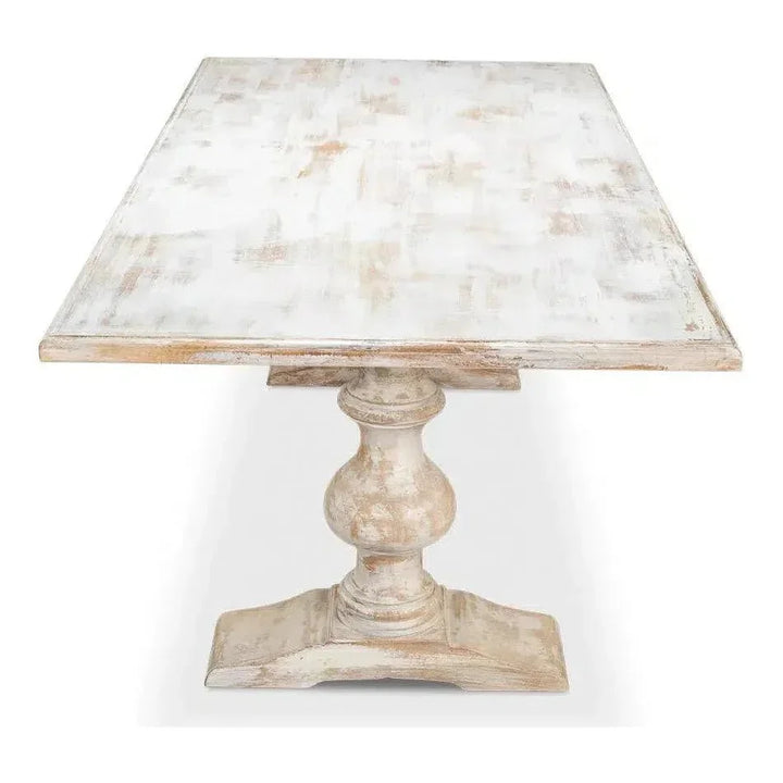 Lionisio Trestle Wood Dining Table-Dining Tables-Sarreid-LOOMLAN