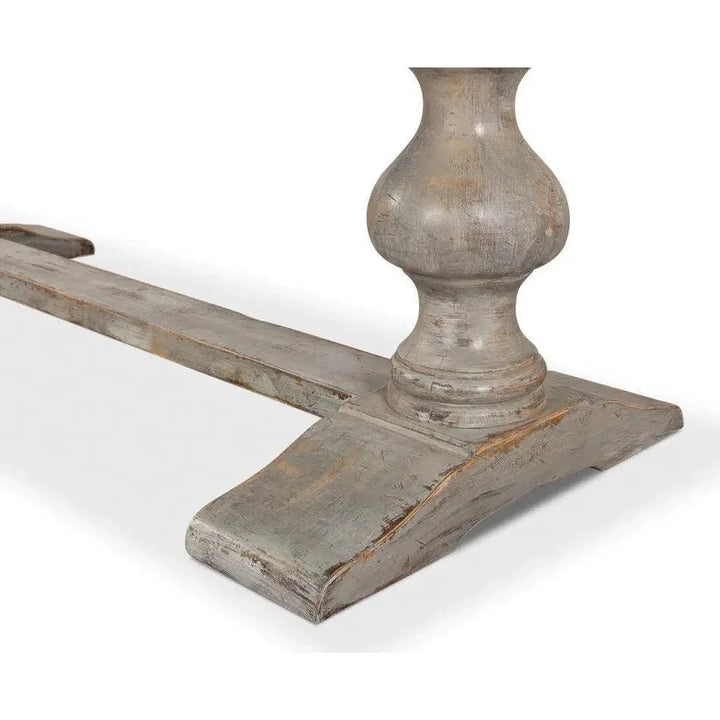 Lionisio Trestle Wood Dining Table-Dining Tables-Sarreid-LOOMLAN