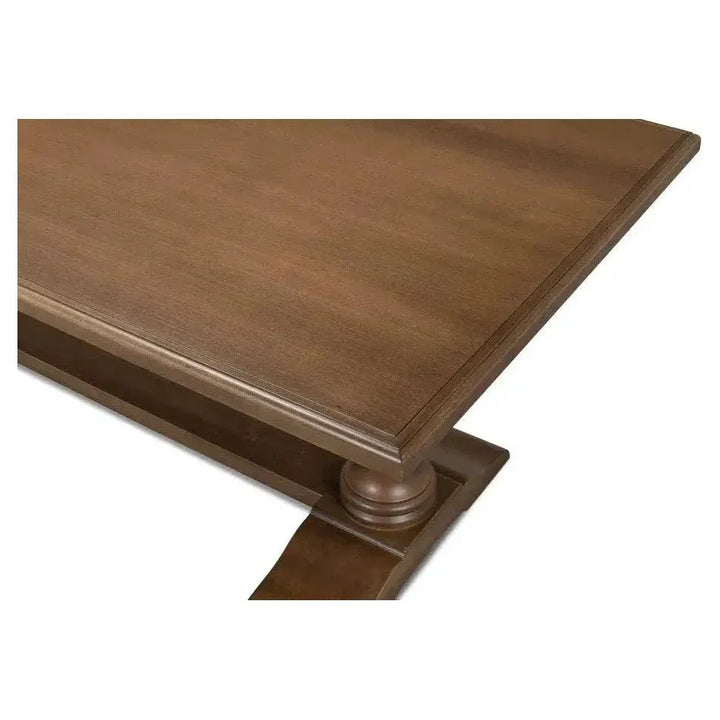 Lionisio Trestle Wood Dining Table-Dining Tables-Sarreid-LOOMLAN