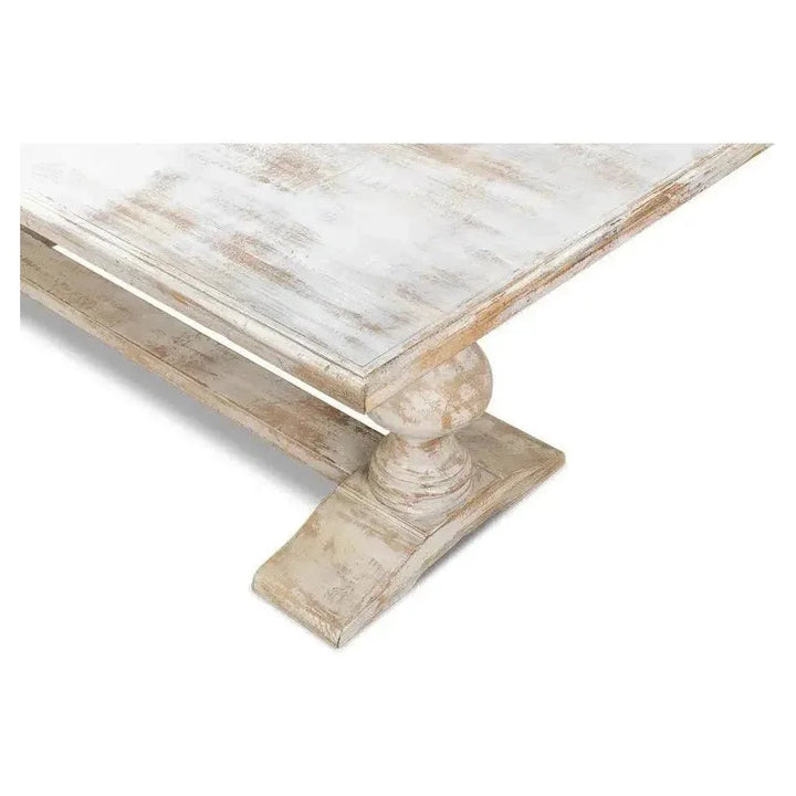 Lionisio Trestle Wood Dining Table-Dining Tables-Sarreid-LOOMLAN