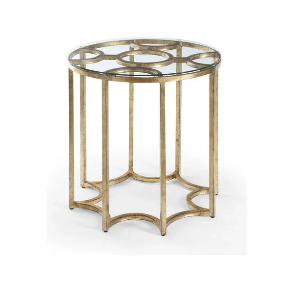 Lisette Metal Base Round Side Table - LOOMLAN - Chelsea House - Side Tables
