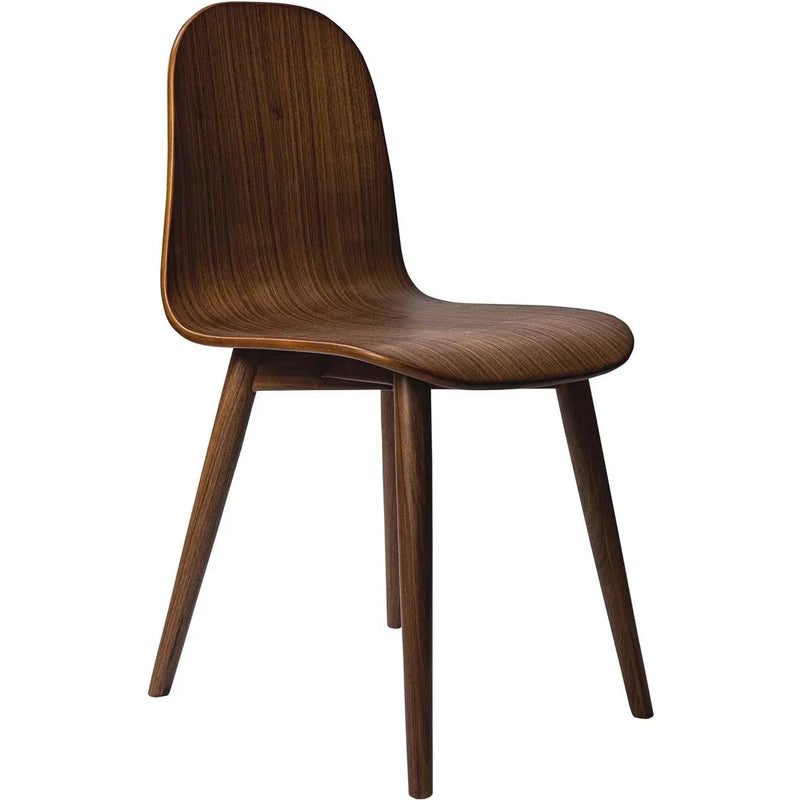 Lissi Wooden Armless Dining Chair-Dining Chairs-Moe's Home-Brown-LOOMLAN