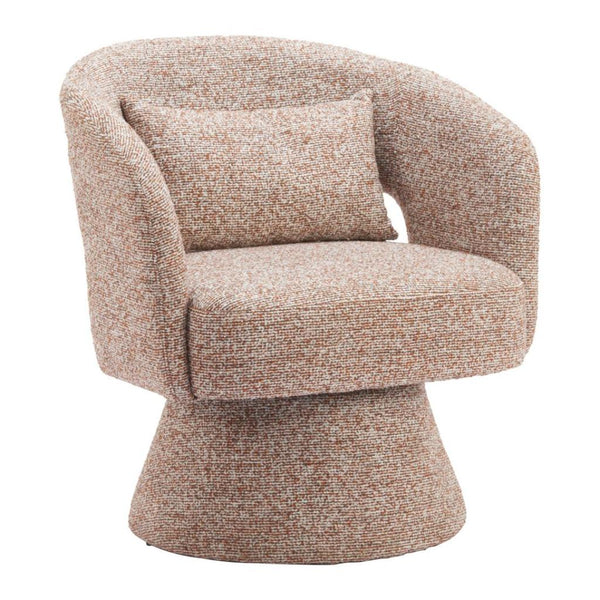Liva Shearling Fabric Swivel Club Chair