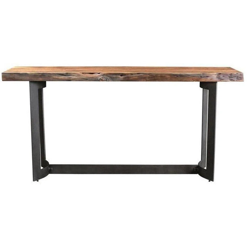 68 Inch Console Table Smoked Brown Industrial Console Tables LOOMLAN By Moe's Home