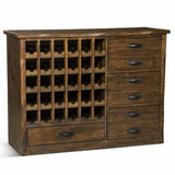 Live Edge Wine Cabinet Drawers Home Bar Serving Station