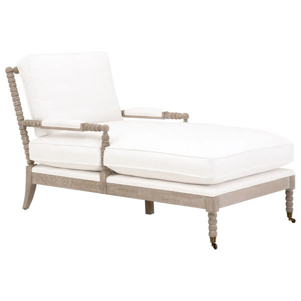 LiveSmart White Performance Fabric Chaise Lounge Living Room-Chaises-Essentials For Living-LOOMLAN