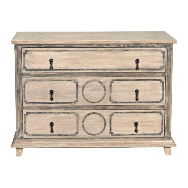 Livingston Durable Wooden 3 Drawers Dresser-Dressers-CFC-LOOMLAN