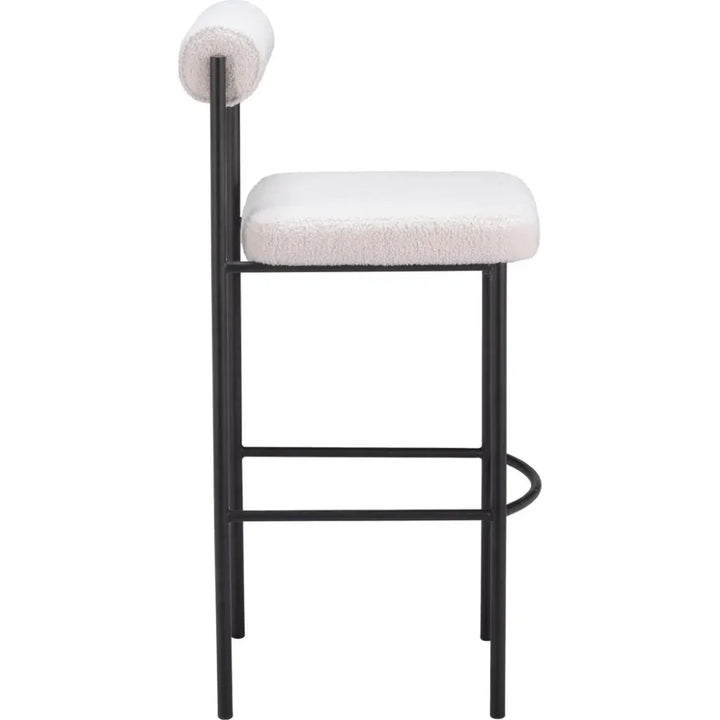 Livorno Barstool (Set of 2) Ivory - LOOMLAN - Zuo Modern - Bar Stools