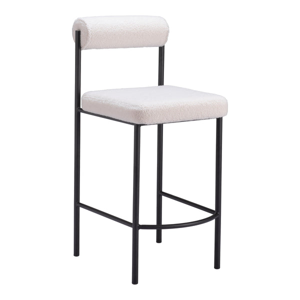 Livorno Counter Stool (Set of 2) Ivory-Counter Stools-Zuo Modern-LOOMLAN