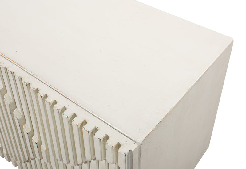 Lola Sideboard Antique White Low-Sideboards-Sarreid-LOOMLAN