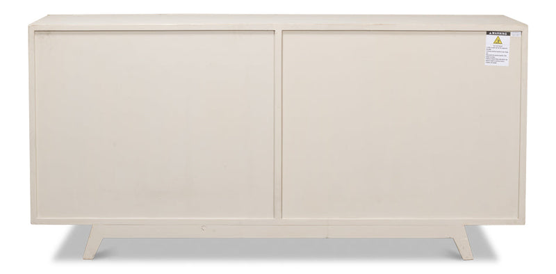 Lola Sideboard Antique White Tall-Sideboards-Sarreid-LOOMLAN