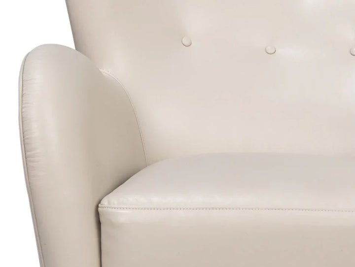 Lombard Leather Wing Chair - LOOMLAN - Sarreid - Club Chairs