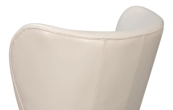 Lombard Leather Wing Chair - LOOMLAN - Sarreid - Club Chairs