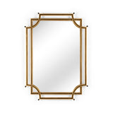 London Church Two Stacked Metal Framed Wall Mirror-Wall Mirrors-Chelsea House-Gold-LOOMLAN