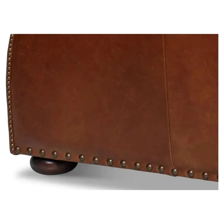 London Dry Leather Club Chair - LOOMLAN - Sarreid - Club Chairs