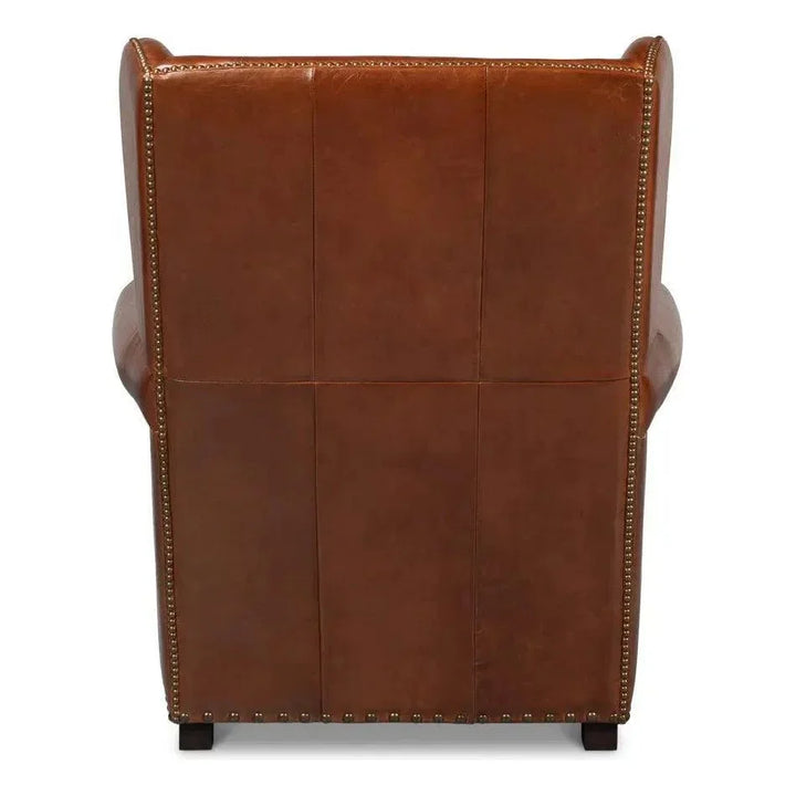 London Dry Leather Club Chair - LOOMLAN - Sarreid - Club Chairs
