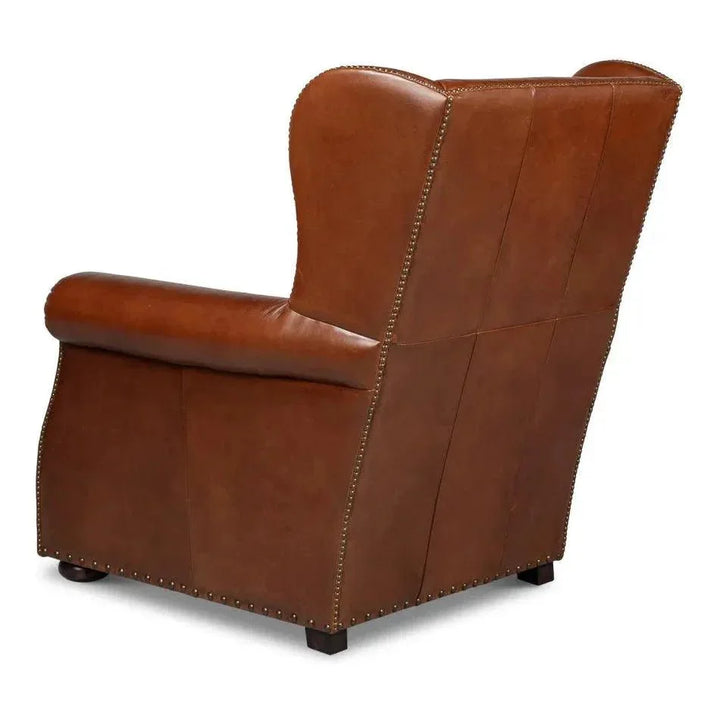 London Dry Leather Club Chair - LOOMLAN - Sarreid - Club Chairs