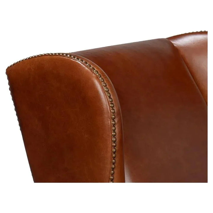 London Dry Leather Club Chair - LOOMLAN - Sarreid - Club Chairs