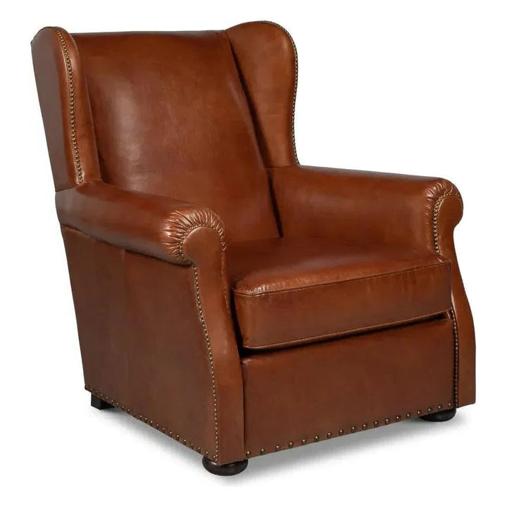 London Dry Leather Club Chair - LOOMLAN - Sarreid - Club Chairs