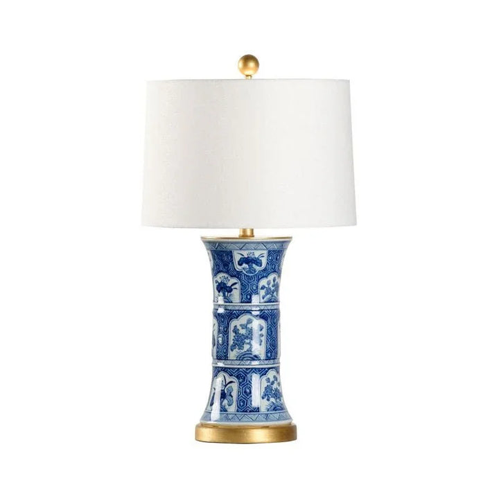 London Hand Painted Ceramic Gold Accents Table Lamp - LOOMLAN - Chelsea House - Table Lamps